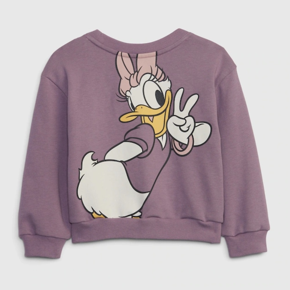 Baby Gap Daisy Duck Peace Sweatshirt 3T 4T 5T Disney Princess Pullover SOFT NWT!